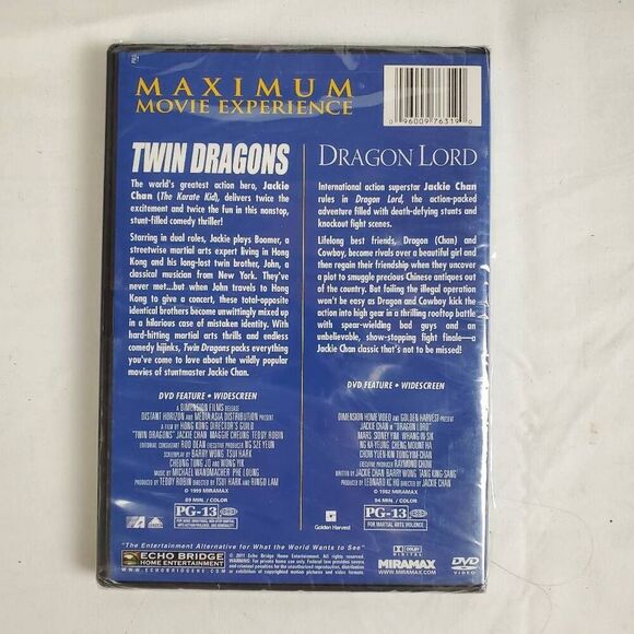 Jackie Chan Twin Dragons & Dragon Lord DVD New Double - Picture 2 of 2